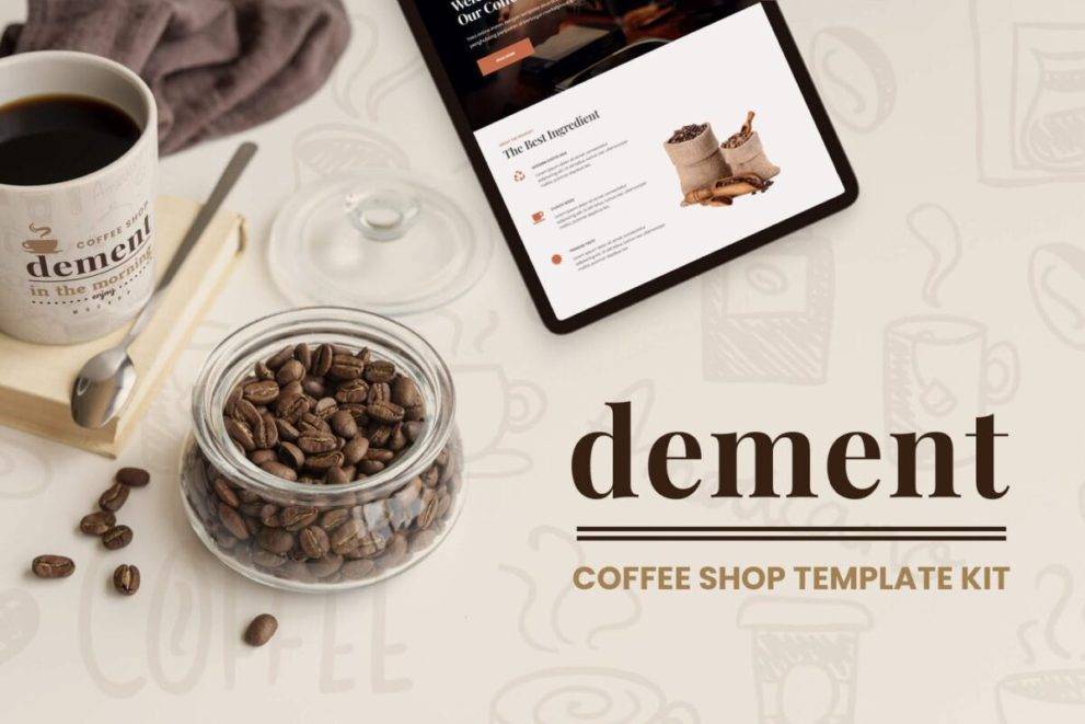 Dement – Coffee Shop Elementor Template Kit Free Download | WordPress Plugins