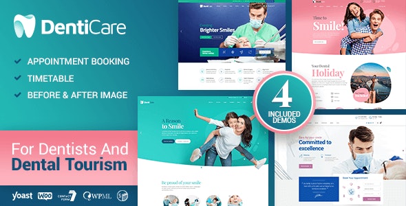 DentiCare – v1.3.1 Medical, Dentist & Dental Clinic | WordPress Theme