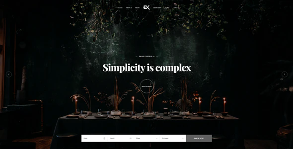 Dinex – One Page Restaurant HTML Template Free Download