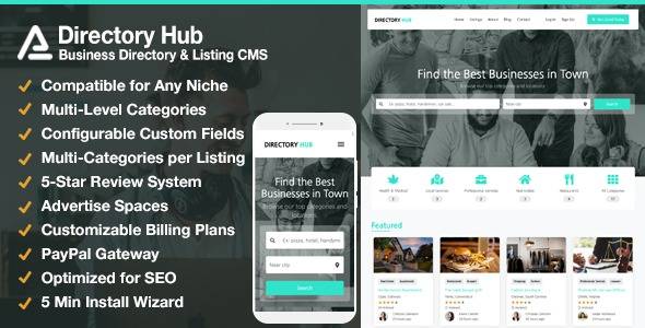 Directory Hub Listing & Business Directory CMS v38 (Updated)