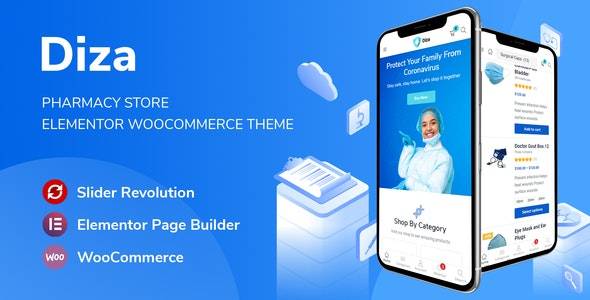 Diza v1.2.12 – Pharmacy Store Elementor WooCommerce Theme Download