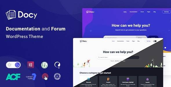 Docy v3.1.5 –  Documentation and Knowledge base WordPress Theme with Helpdesk Forum Download (Updated)