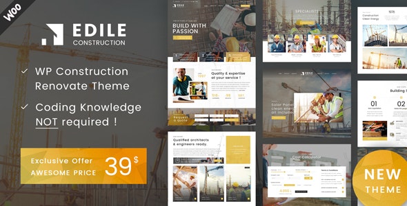 Edile Construction – v.1.9 WordPress Theme Download