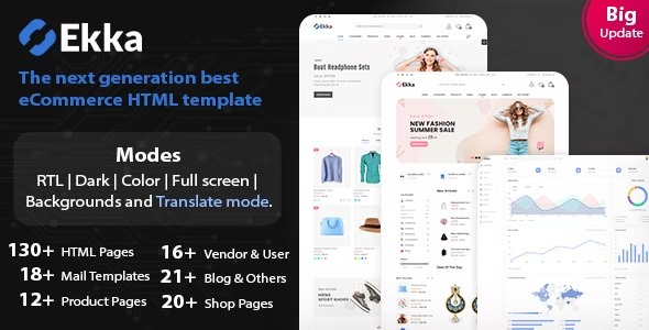 Ekka – v3.4 – Ecommerce HTML Template + Admin Dashboard | Html Template