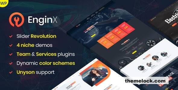 EnginX – Auto Repair Service WordPress Theme Download