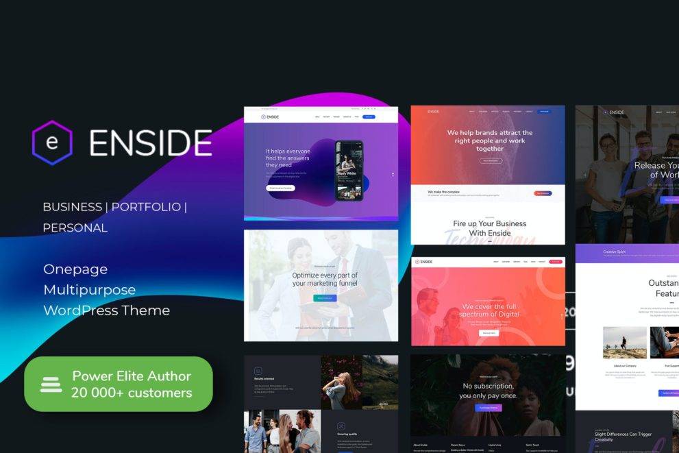 Enside v1.5.1 – Multipurpose Onepage Landing Page WordPress Theme (Updated)