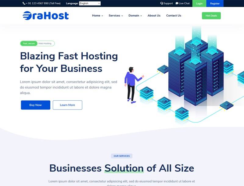 Erahost theme download free nulled