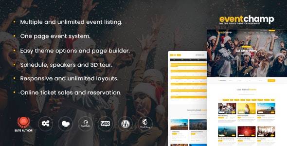 Eventchamp – Multiple Event &Conference [EventChamp] – v2.1.0 | WordPress