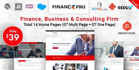 Consulting WordPress Theme finance pro