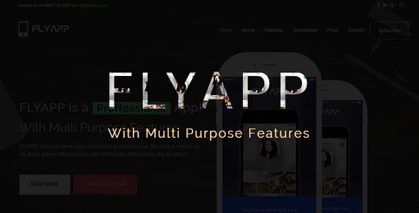 Flyapp bootstrap landing page free download