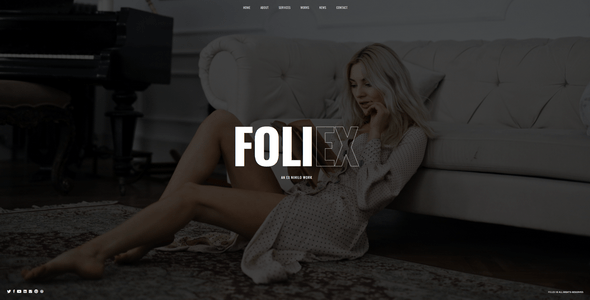 Foliex – One Page Portfolio WordPress Theme v1.0  Download