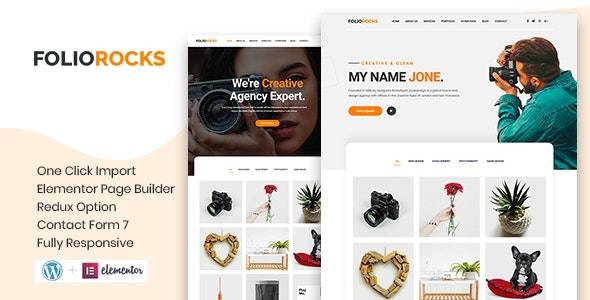 Foliorocks v1.0.0 – Minimal Portfolio WordPress Theme