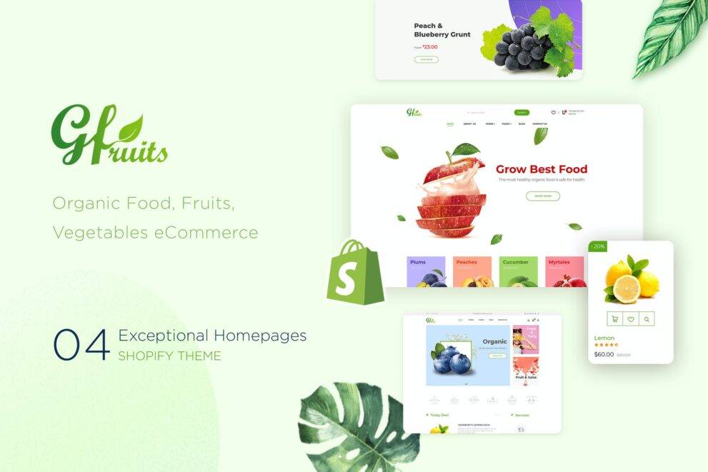 GFruits Food ecommerce shopify theme download