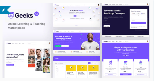 Geeks - Online Learning Marketplace WordPress Theme Download