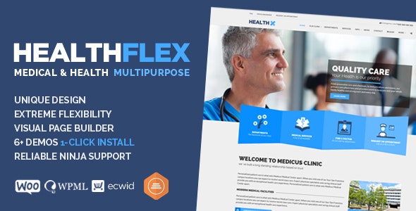 HEALTHFLEX v2.7.5 – Doctor Medical Clinic & Health | WordPress Theme