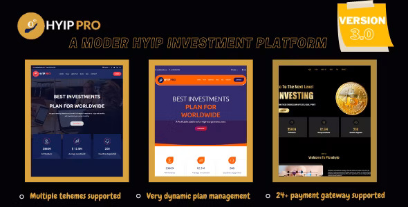 HyipPro v4.1 – A Modern HYIP Investment Platform Script Download (Updated)