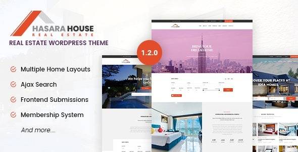 Hasara House – v.1.10 – Real Estate Responsive WordPress Theme Download