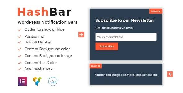 HashBar Pro -v1.3.4 WordPress Notification Bar Plugin Download