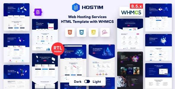 Hostim – Web Hosting Services HTML Template with WHMCS 2.5.0