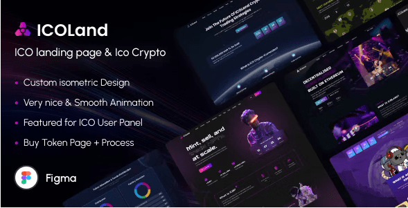 ICOLand | ICO landing page & ICO Crypto Template