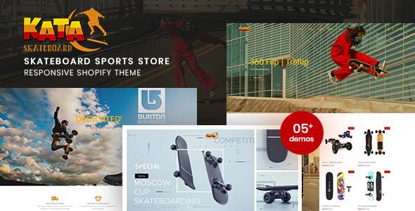 Kata Skateboard Sports Store Shopify Theme