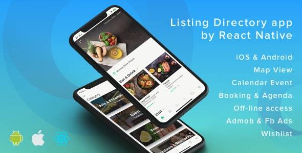 ListApp – Listing Directory mobile app by React Native (Expo version) v1.8.0 Php and Mobile