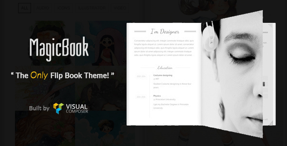 MagicBook – A 3D Flip Book WordPress Theme v.1.2.5 Download