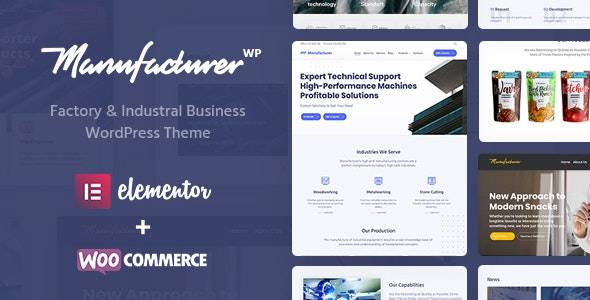 Manufacturer v1.3.9 – Factory and Industrial WordPress Theme (Updated)