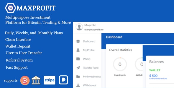 Max Profit – v6.2 – Online Multipurpose Investment Platform