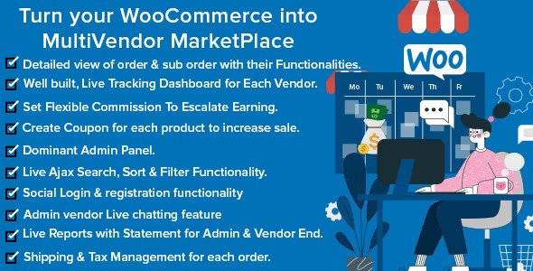 Mercado Pro v1.6.0 – Turn your WooCommerce into Multi Vendor Marketplace (Updated)