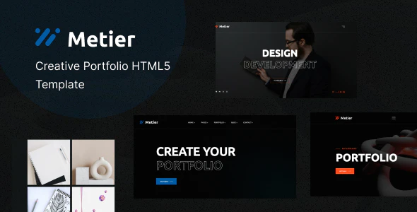 Metier v1.0 – Personal Portfolio HTML Template Free Download