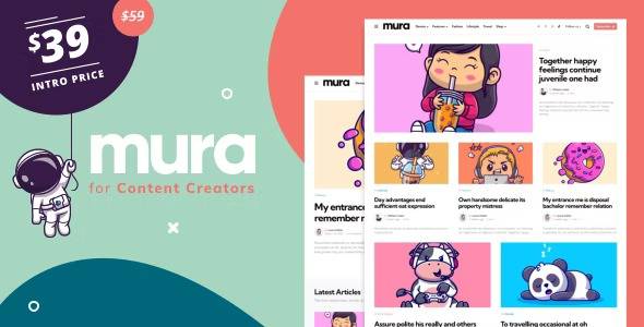 Mura WordPress Theme for Content Creators Nulled