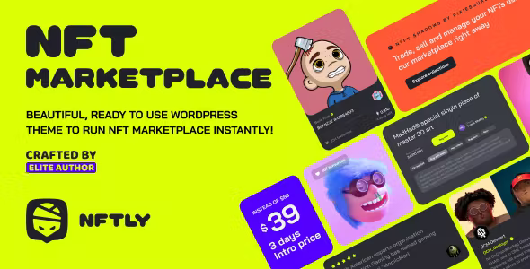 NFTLY-–-NFT Marketplace WordPress Theme Nulled