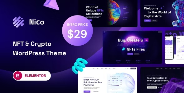 Nico Creative NFT affiliate WordPress Theme Nulled