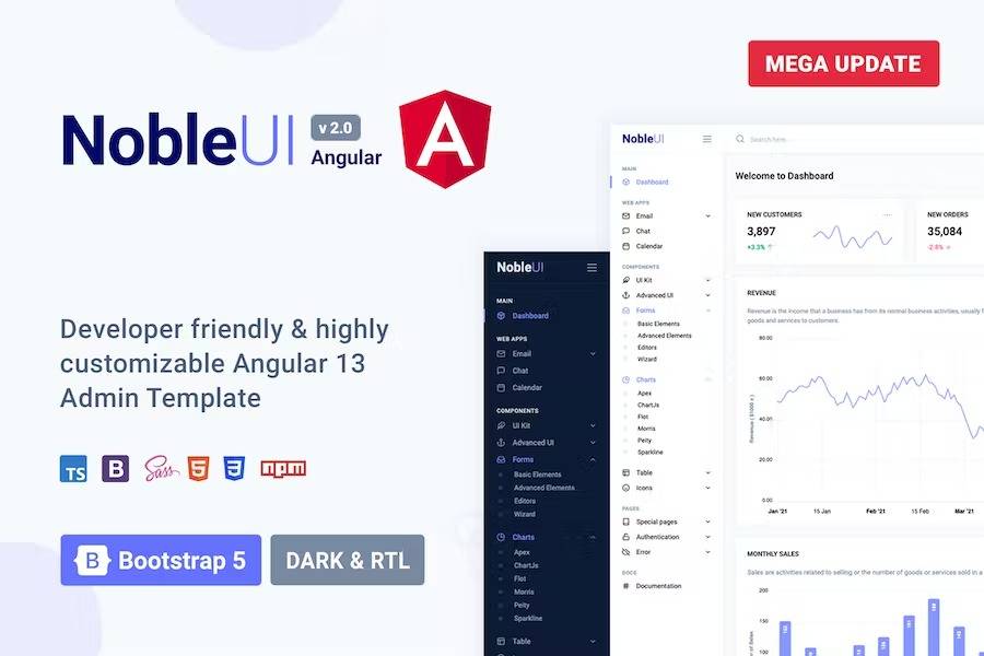 NobleUI Nulled Angular 13 Admin Template Free Download