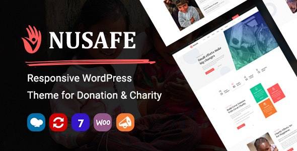 Nusafe WordPress Theme v1.17 – Responsive WP Theme for Donation & Charity