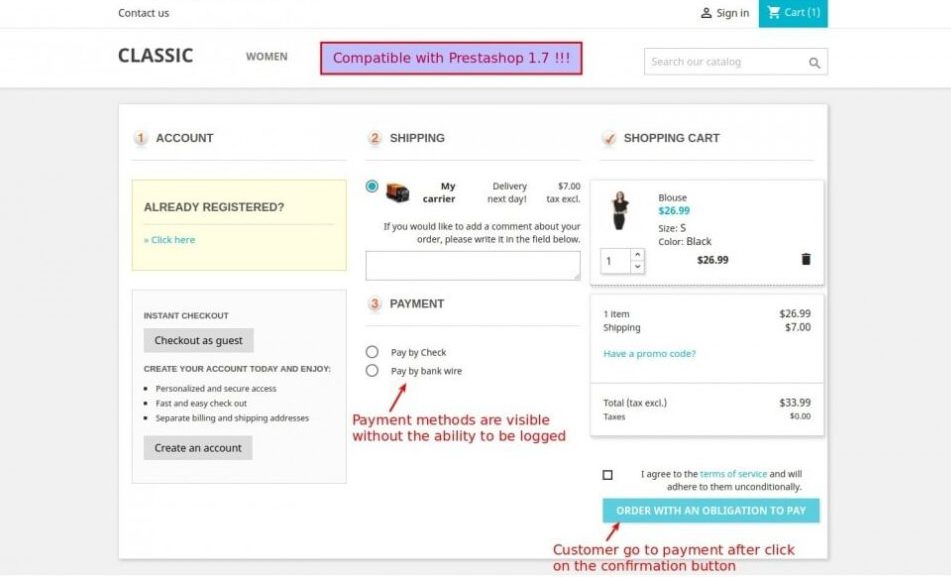 One Page Checkout PrestaShop v2.1.6 – Responsive Module | PrestaShop