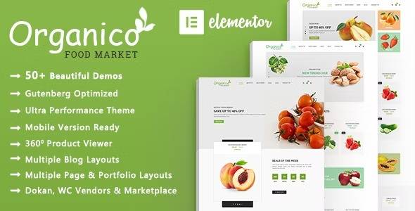 Organico Organic Food WooCommerce WordPress Theme Nulled