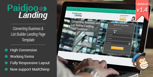 Paidjoo v1.4 – Business & List Builder Landing Page Free Download