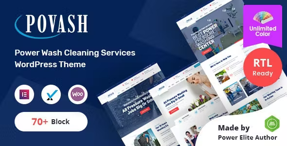 Povash v3.0 – Best Power Wash WordPress Theme