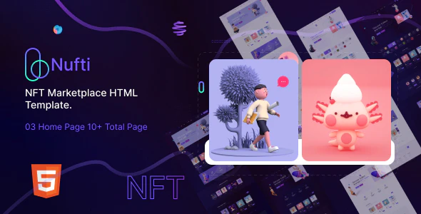 Nufti nft marketplace html template