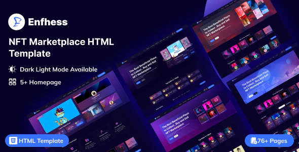 Enfhess v1.0 – NFT Marketplace HTML Template Download