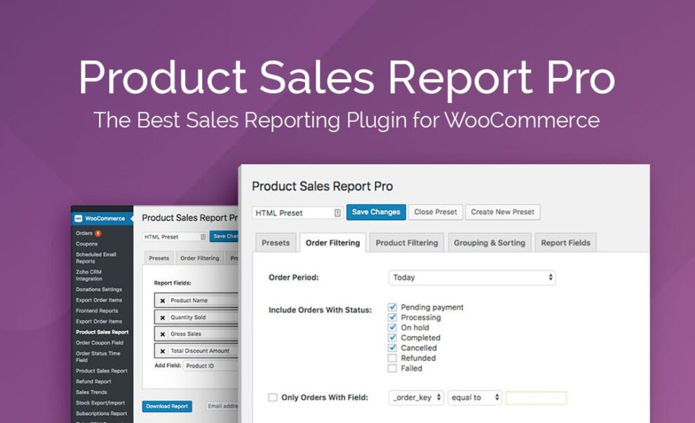 Product Sales Report Pro for WooCommerce Pro v2.2.43 (Updated) | WordPress