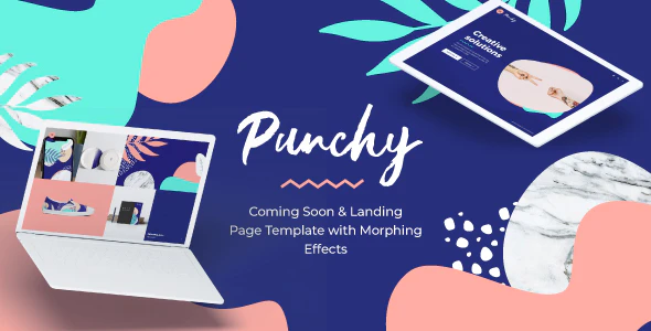 Punchy – Coming Soon and Landing Page Template with Morphing Effects Free Download