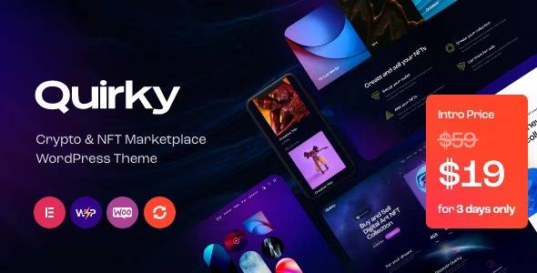 Quirky v1.8.0 – NFT, Token & Blockchain Marketplace WordPress Theme Download