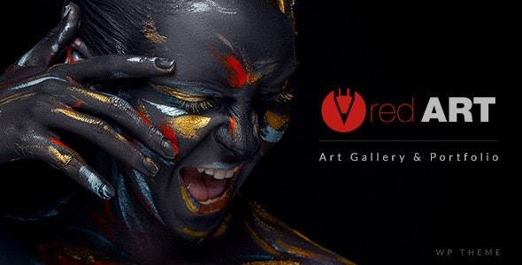 Red Art artist portfolio wordpress theme