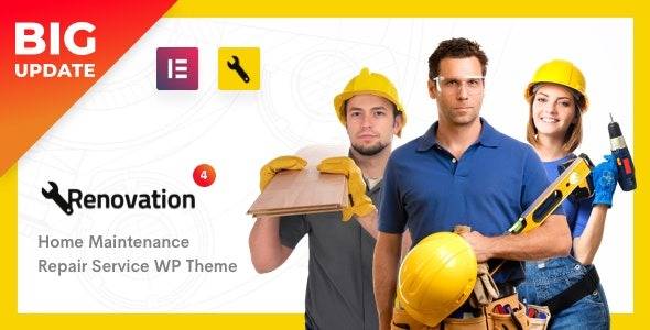 Renovation v4.3.6 – Home Maintenance Repair Service WordPress Theme