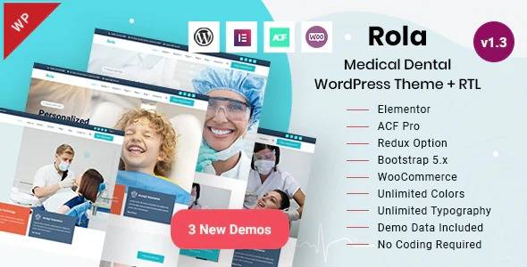 Rola – v2.1 (Updated) Medical Dental WordPress Theme Download