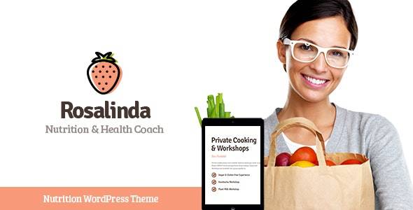 Rosalinda v1.0.7 Health Coach & Vegetarian Lifestyle Blog WordPress Theme