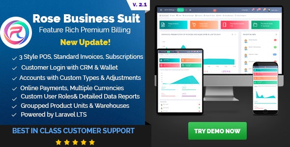 Rose Business Suite – v8.0 b 140 New Accounting, CRM and POS Software | Php Script